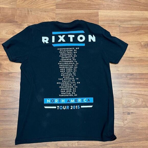 Gildan Mens Soft Style Ringspun Rixton Graphic Tour T-Shirt Black Medium - Picture 8 of 8